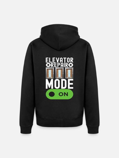Elevator Mechanic Aufzugsmechaniker - Unisex Premium Organic Zip Hoodie - black