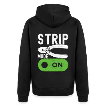 Electrician Electronics Technician - Unisex Premium Organic Zip Hoodie - black - Back - Nico (187cm)