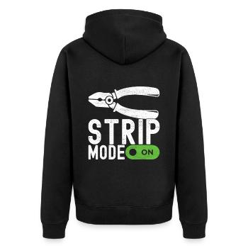 Electrician Electronics Technician - Unisex Premium Organic Zip Hoodie - black - Back - Nico (187cm)