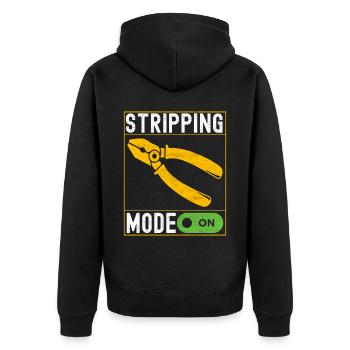 Electrician Electronics Technician - Unisex Premium Organic Zip Hoodie - black - Back - Nico (187cm)