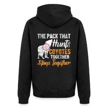 Coyote Hunt Coyote Hunter Yote - Veste à capuche bio Premium Unisexe - noir - Dos - Nico (187cm)