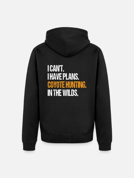 Coyote Hunter Yote - Unisex Premium Organic Zip Hoodie - black