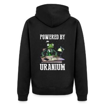 Erneuerbare Nukleare Spruch für Nukleartechnik - Unisex Premium Bio Zip Hoodie - Schwarz - Hinten - Nico (187cm)