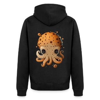 Mignon Cartoon Octopus Lover Kawaii Anime Kraken - Veste à capuche bio Premium Unisexe - noir - Dos - Nico (187cm)