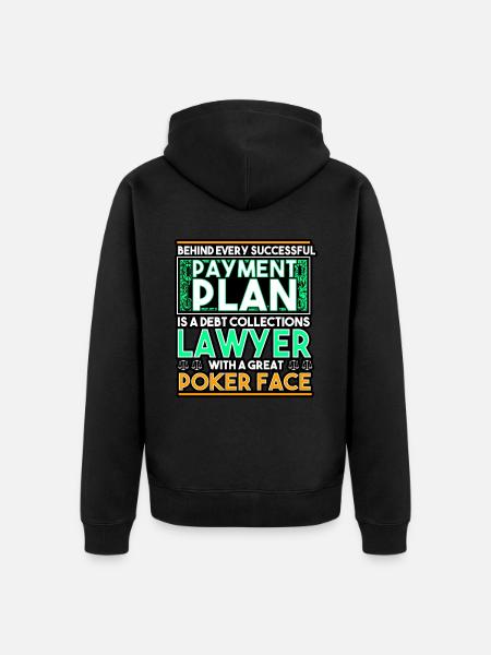 Behind Every Successful Payment Plan - Unisex Premium Organic Zip Hoodie - black