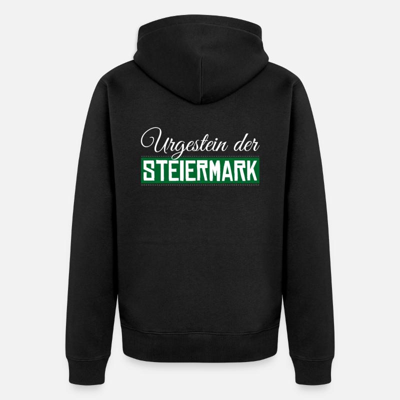 Steiermark - Unisex Premium Bio Zip Hoodie - Schwarz