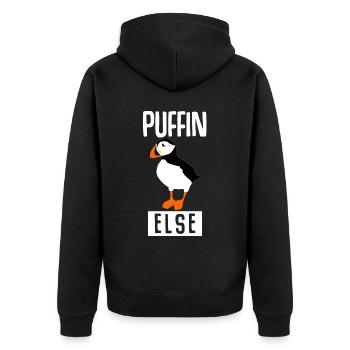 Blague de macareux Macareux moines Macareux - Veste à capuche bio Premium Unisexe - noir - Dos - Nico (187cm)