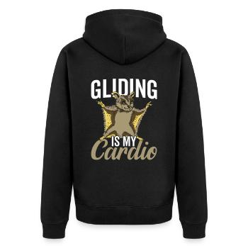 Glisse Cardio Sugar Glider Propriétaire Sugar Gliders - Veste à capuche bio Premium Unisexe - noir - Dos - Nico (187cm)