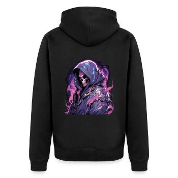 Crâne Crâne Crânes Crâne Squelette - Veste à capuche bio Premium Unisexe - noir - Dos - Nico (187cm)