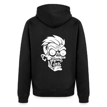 Zombie Halloween - Unisex Premium Organic Zip Hoodie - black - Back - Nico (187cm)