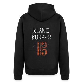 Altschlüssel Musikerin Chor Musik Alt Sängerin - Unisex Premium Bio Zip Hoodie - Schwarz - Hinten - Nico (187cm)
