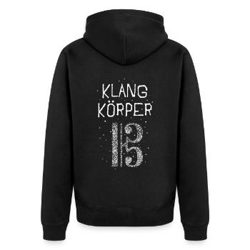 Altschlüssel Musikerin Chor Musik Alt Sängerin - Unisex Premium Bio Zip Hoodie - Schwarz - Hinten - Nico (187cm)