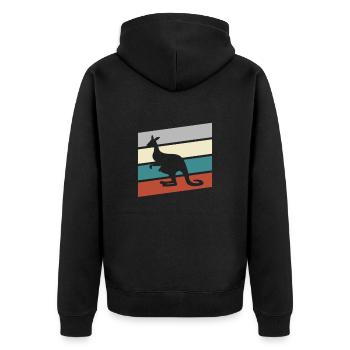 Kangourou Rétro - Veste à capuche bio Premium Unisexe - noir - Dos - Nico (187cm)