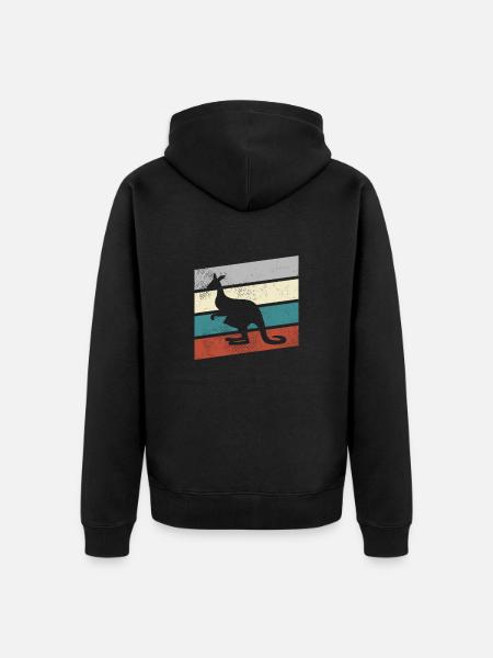 Kangourou Rétro - Veste à capuche bio Premium Unisexe - noir