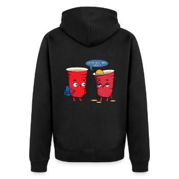 Beerpong - Veste à capuche bio Premium Unisexe - noir - Dos - Nico (187cm)