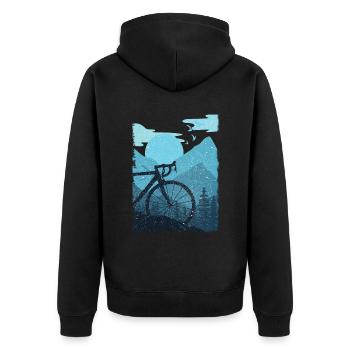 Cyclisme Nature - Veste à capuche bio Premium Unisexe - noir - Dos - Nico (187cm)