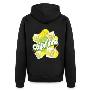 Caipirinha Cocktail Alcohol Party - Veste à capuche bio Premium Unisexe - noir - Dos - Nico (187cm)