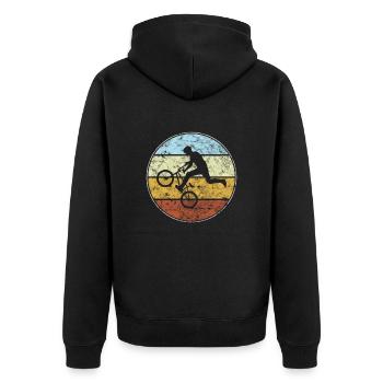 BMX Rétro - Veste à capuche bio Premium Unisexe - noir - Dos - Nico (187cm)