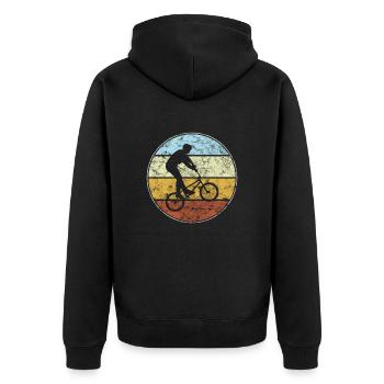 BMX Rétro - Veste à capuche bio Premium Unisexe - noir - Dos - Nico (187cm)