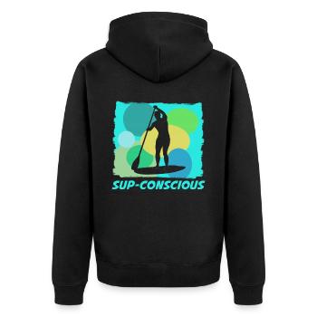 Stand Up Paddling Board - Unisex Premium Organic Zip Hoodie - black - Back - Nico (187cm)