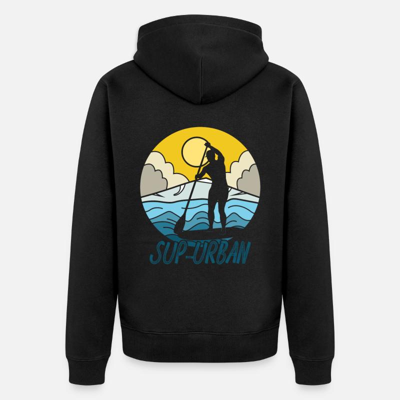 Planche de SUP - Veste à capuche bio Premium Unisexe - noir