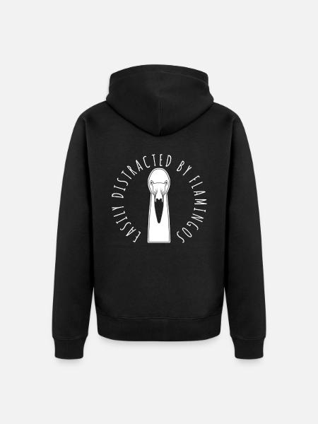 Flamingo Flamingos Saying - Unisex Premium Organic Zip Hoodie - black