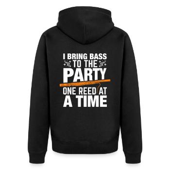Fagott Fagottist - Unisex Premium Bio Zip Hoodie - Schwarz - Hinten - Nico (187cm)