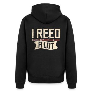 Fagott Fagottist - Unisex Premium Bio Zip Hoodie - Schwarz - Hinten - Nico (187cm)