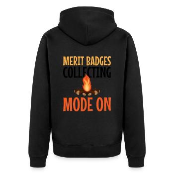 Cub Scouting Design Für Einen Pfadfinderführer - Unisex Premium Organic Zip Hoodie - black - Back - Nico (187cm)