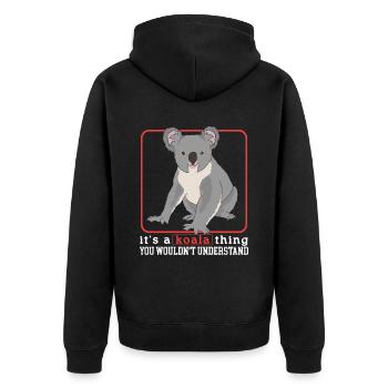 Koala Koala Bears Koalas Koala Bear Cadeau - Veste à capuche bio Premium Unisexe - noir - Dos - Nico (187cm)