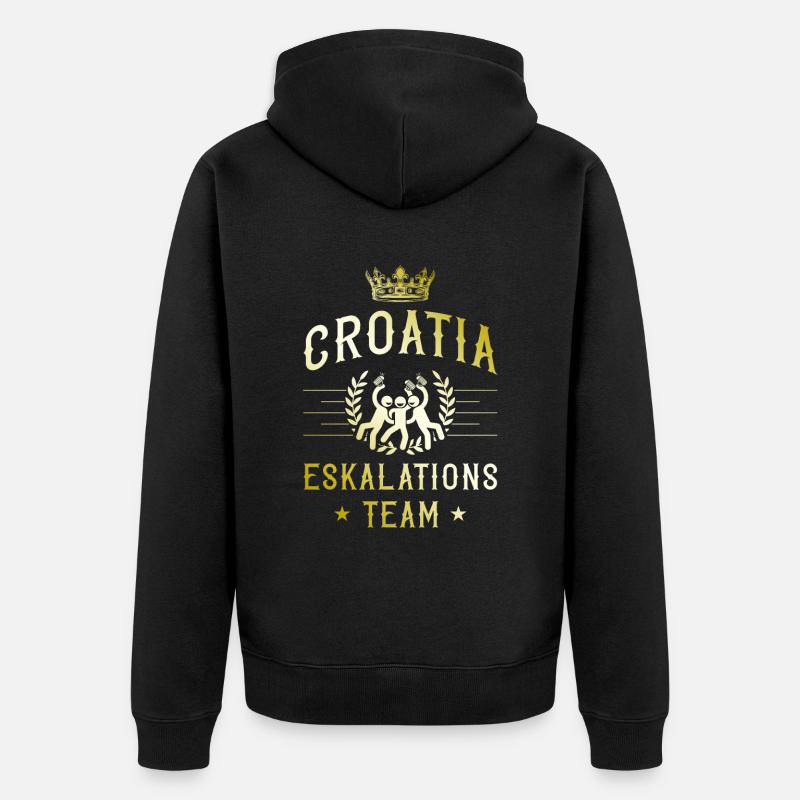 Escalade en Croatie - Veste à capuche bio Premium Unisexe - noir