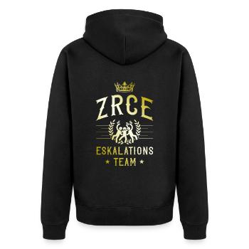 Zrce escalation - Unisex Premium Organic Zip Hoodie - black - Back - Nico (187cm)