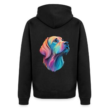 Labrador Dog - Amour du design d’ami à quatre pattes - Veste à capuche bio Premium Unisexe - noir - Dos - Nico (187cm)