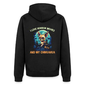 Chihuahua Halloween Puppy Trick Or Treat Dog Lover - Veste à capuche bio Premium Unisexe - noir - Dos - Nico (187cm)