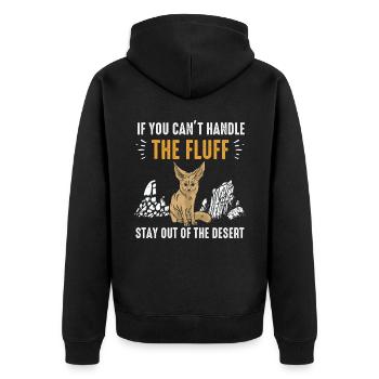 Fennek foxes can interact with the fluffy animals - Unisex Premium Organic Zip Hoodie - black - Back - Nico (187cm)