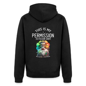 Erneuerbare Nukleare Spruch für Nukleartechnik - Unisex Premium Bio Zip Hoodie - Schwarz - Hinten - Nico (187cm)