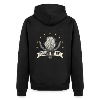 Farmer Farmer Grain Farmer Farm Country Egg - Unisex Premium Organic Zip Hoodie - black - Back - Nico (187cm)