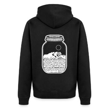 Zugspitze dans un verre Alpinisme Randonnée - Veste à capuche bio Premium Unisexe - noir - Dos - Nico (187cm)