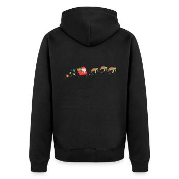 Tortue de mer Tortue Noël - Veste à capuche bio Premium Unisexe - noir - Dos - Nico (187cm)