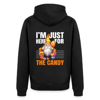 Garden Gnome Halloween Trick Or Treat Gardener - Unisex Premium Organic Zip Hoodie - black - Back - Nico (187cm)