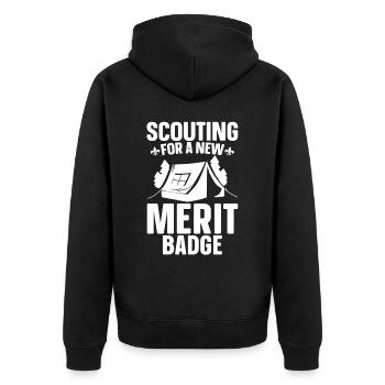 Insigne d’honneur scout - Veste à capuche bio Premium Unisexe - noir - Dos - Nico (187cm)