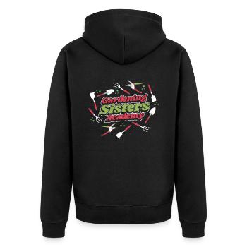 Amateur gardener garden horticultural sister - Unisex Premium Organic Zip Hoodie - black - Back - Nico (187cm)