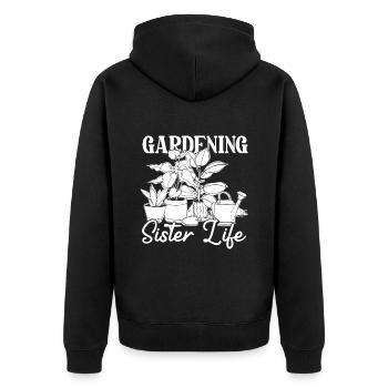 Jardinier amateur jardinier jardinier - Veste à capuche bio Premium Unisexe - noir - Dos - Nico (187cm)