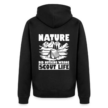 Éclaireur - Veste à capuche bio Premium Unisexe - noir - Dos - Nico (187cm)