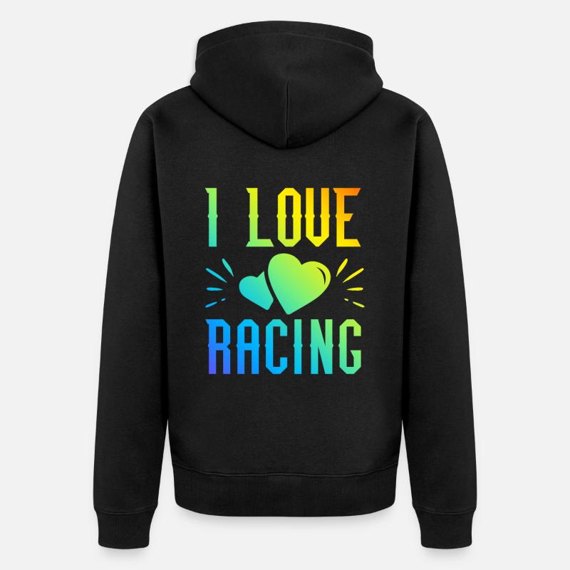 J’adore la course - Veste à capuche bio Premium Unisexe - noir
