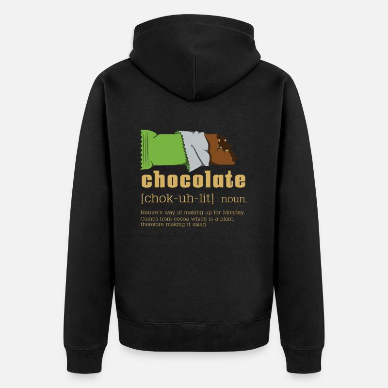Nom chocolat - Veste à capuche bio Premium Unisexe - noir