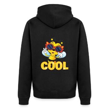 Cool bee beekeeper honey - Unisex Premium Organic Zip Hoodie - black - Back - Nico (187cm)