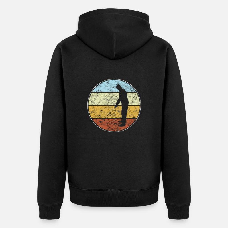 Golf Rétro - Veste à capuche bio Premium Unisexe - noir