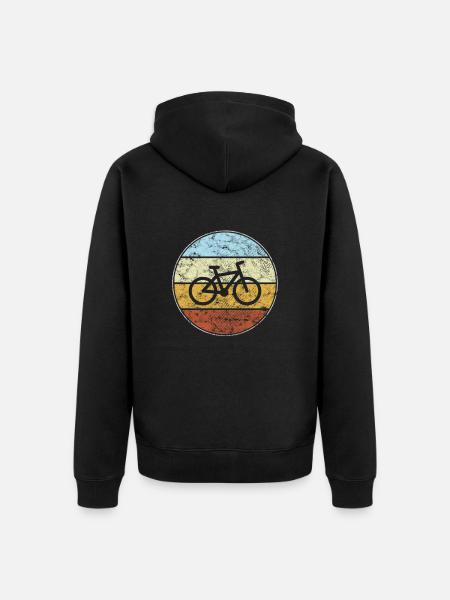 Bicycle Retro - Unisex Premium Organic Zip Hoodie - black