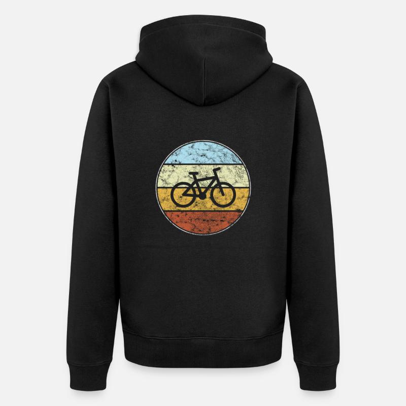 Vélo Rétro - Veste à capuche bio Premium Unisexe - noir
